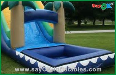 Parcs aquatiques commerciaux Slide gonflable avec impression complète Slide gonflable et glisse avec piscine