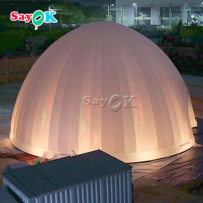 Tente gonflable d'air de tente de lumière gonflable extérieure du dôme 15x7.5mH LED pour le camping
