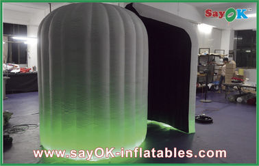 Cabine gonflable verte de photo de décorations de cabine de photo avec la lumière de LED pour la publicité de Commercail