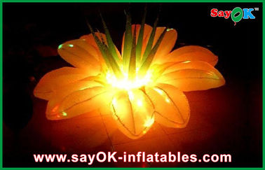 Décoration gonflable d'éclairage de forme de fleur épousant la lumière gonflable de LED