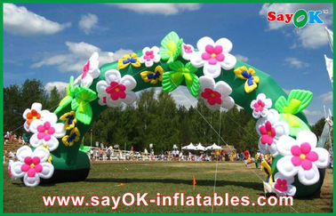 Voûte gonflable de finition Mini Inflatable Arch/porte/porte gonflables d'Infaltable avec la décoration de fleur