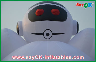 Gros personnages gonflables en extérieur Blanc 10 mètres robot gonflable personnages de dessins animés gonflables pour la publicité
