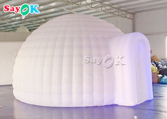 Tente gonflable blanche de dôme d'igloo de tente du tissu gonflable LED d'Oxford pour l'événement de partie