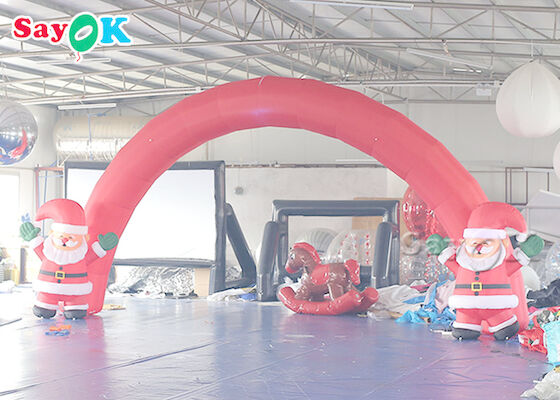Tissu Santa Arch For Christmas Party gonflable d'Oxford
