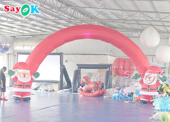 Tissu Santa Arch For Christmas Party gonflable d'Oxford