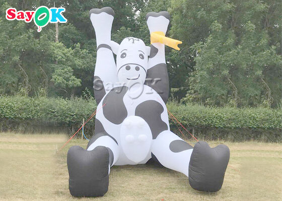 Vache à lait gonflable grandeur nature de bâche de PVC pour la décoration de ferme