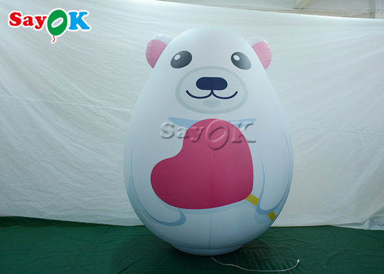 bande dessinée blanche d'ours de PVC de personnage de dessin animé de décorations gonflables de vacances de 2m