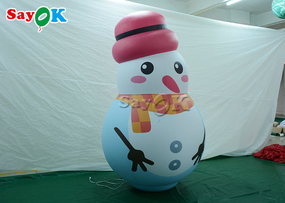 Chapeau gonflable de Balloon With Pink de modèle de bonhomme de neige d'ornements d'intérieur blancs