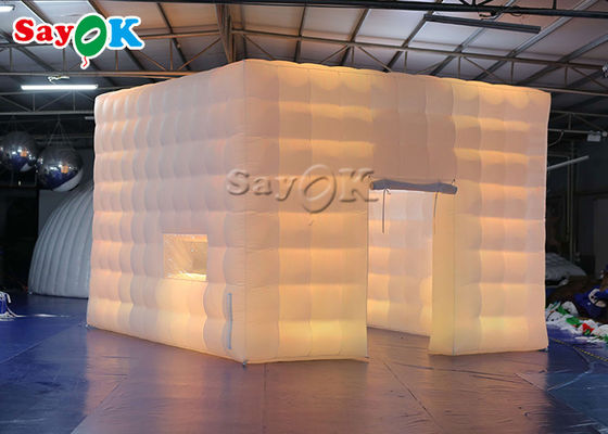 Tente gonflable personnalisée pour événements extérieurs Portable grand Tente gonflable cube avec lumière LED