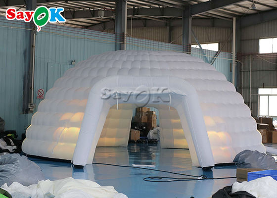 grande tente gonflable légère menée d'événement de dôme de 8m pour le camping extérieur