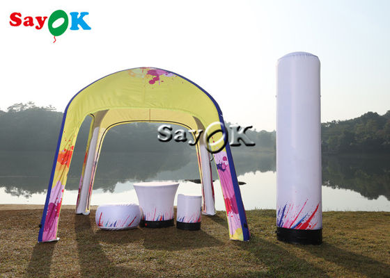 Le camping de tente d'air a adapté la tente aux besoins du client gonflable jaune d'air sautent la tente d'auvent de belvédère