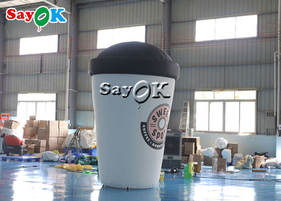 Décor 3.6m gonflable fait sur commande de For Cafe Entrance de modèle de tasse de café