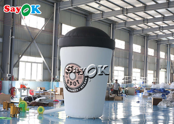 Décor 3.6m gonflable fait sur commande de For Cafe Entrance de modèle de tasse de café