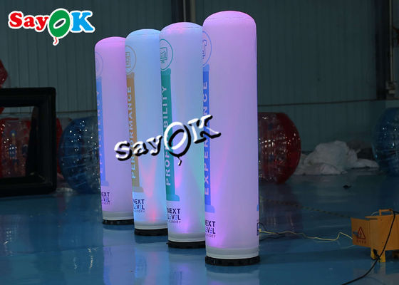 décoration de allumage 7ft gonflable de 2m annonçant la colonne d'air avec l'impression polychrome