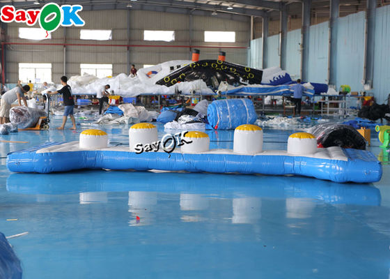 Équipement de parc aquatique gonflable sur mesure, grand pont cylindrique, jouets gonflables pour le lac