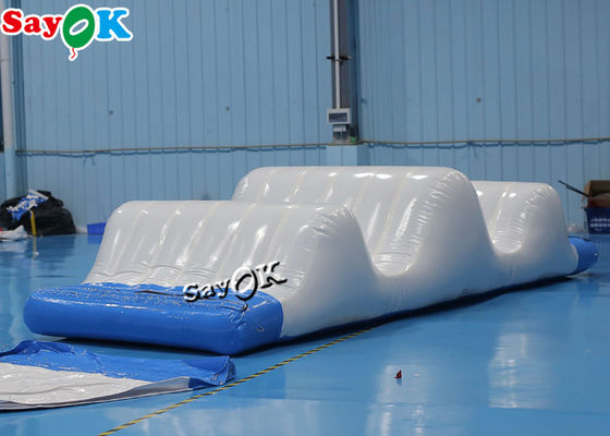 6x2x1.1mH Blanc étanche à l'air gonflable à l'eau flottante piste d'onde gonflable parcs aquatiques