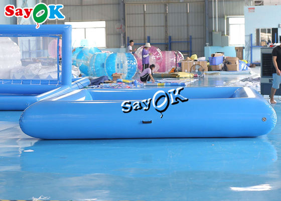 Jouets de piscine gonflables bleus petits commerciaux pour enfants piscine gonflable avec pompe 4x4x0.6mH