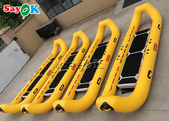 Délivrance rapide de l'eau de radeau de canoë de kayak de radeau de rivière de déploiement de bateaux gonflables jaunes de PVC