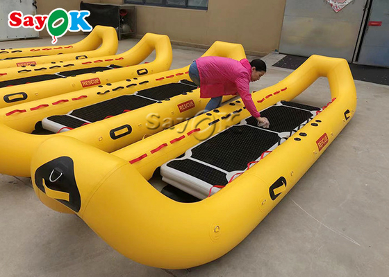 Délivrance rapide de l'eau de radeau de canoë de kayak de radeau de rivière de déploiement de bateaux gonflables jaunes de PVC