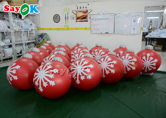 boule décorée accrochante extérieure de petites de Noël de 0.6m d'ornements boules gonflables de PVC