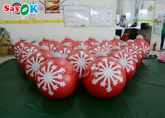 boule décorée accrochante extérieure de petites de Noël de 0.6m d'ornements boules gonflables de PVC