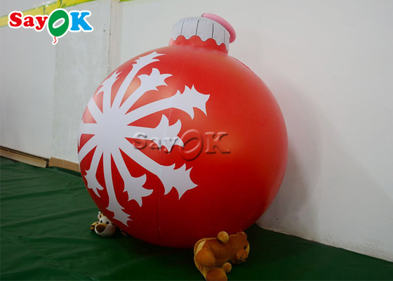 décoration gonflable rouge de yard de Noël de festival de boule de flocon de neige de 1.2m