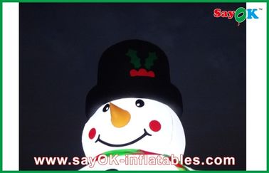 Géant extérieur de 5m allumant la décoration gonflable de bonhomme de neige de Noël