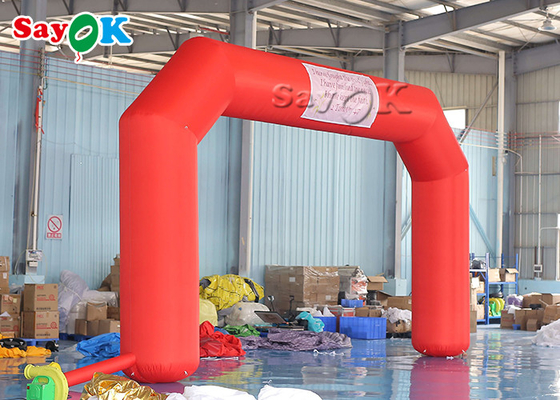 Décoration rouge gonflable faite sur commande de publicité extérieure de la voûte 8x1x4.5mH de voûte gonflable d'arc-en-ciel