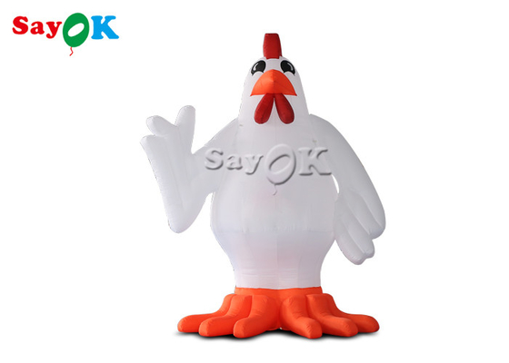 Modèle gonflable blanc de coq de poulet d'animal des personnages de dessin animé 13ft de décor de partie de festival
