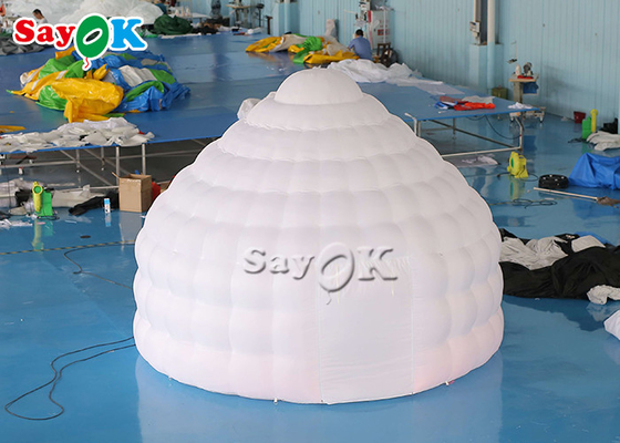 La tente gonflable 4m d'igloo 13ft a mené allumer la tente gonflable de Yurt de dôme d'igloo pour le camping extérieur