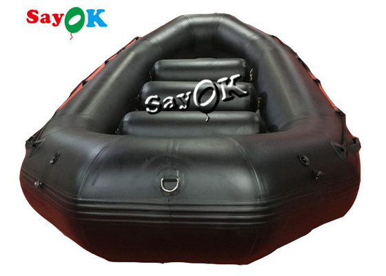 Bateau transportant par radeau en caoutchouc sport aquatique noir gonflable des bateaux 4.85m de PVC de GV de petit