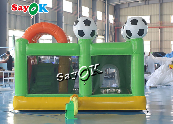Petite glissière verte de Jumper Inflatable Bounce Soccer Bouncer du football combinée