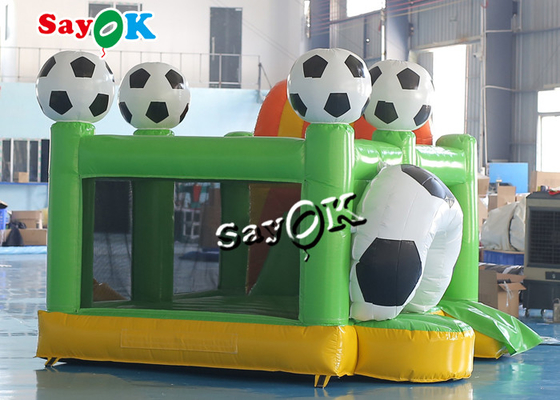 Petite glissière verte de Jumper Inflatable Bounce Soccer Bouncer du football combinée