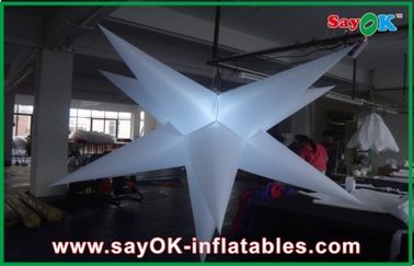 Étoile accrochante gonflable adaptée aux besoins du client de lumière de la décoration LED d'événement de partie