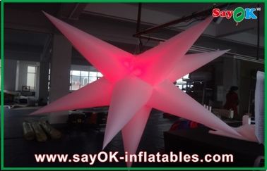 Étoile accrochante gonflable adaptée aux besoins du client de lumière de la décoration LED d'événement de partie