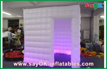 Produits gonflables faits sur commande gonflables de tissu d'Oxford, cabine carrée mobile de photo de mariage blanc