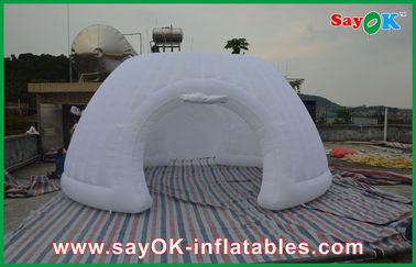 Tente blanche gonflable d'air de tissu fort d'Oxford, tente gonflable commerciale de partie de tente d'arrondi avec la lumière de LED
