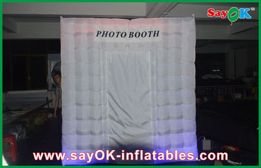 La cabine gonflable de photo louent la tente blanche gonflable d'éclairage de cabine de photo de LED Photobooth avec la couleur de 210 D Oxford