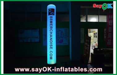 Pilier gonflable d'éclairage de la publicité LED de colonne gonflable de décoration avec l'impression de logo