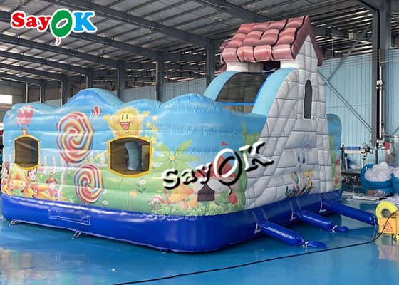Chambre pleine d'entrain gonflable de bâche de glissière d'Unicorn Theme Kids Jumping Castle avec le ventilateur