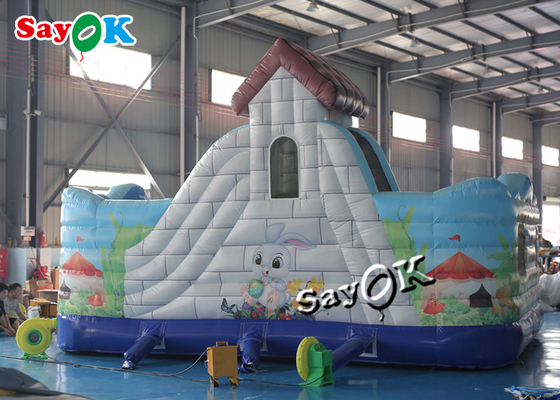 Chambre pleine d'entrain gonflable de bâche de glissière d'Unicorn Theme Kids Jumping Castle avec le ventilateur