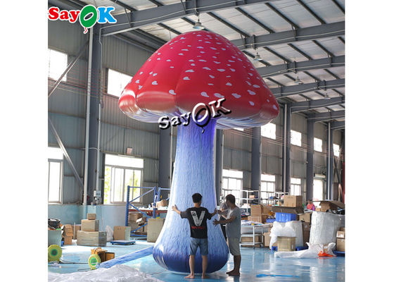 plein champignon gonflable coloré de impression de 5m 16.5ft avec le ventilateur