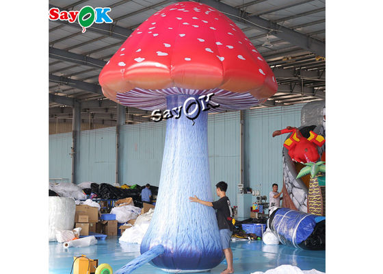 plein champignon gonflable coloré de impression de 5m 16.5ft avec le ventilateur