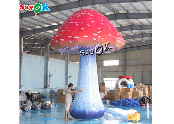plein champignon gonflable coloré de impression de 5m 16.5ft avec le ventilateur