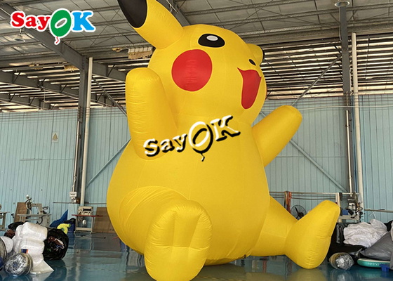 Pikachu gonflable en PVC jaune Modèle 6m 20ft Personnes de dessins animés Pour les fêtes d'anniversaire