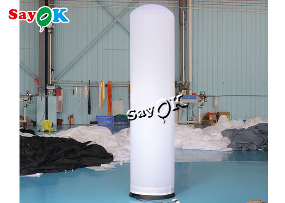 Colonne gonflable blanche faite sur commande de pilier de LED pour la publicité