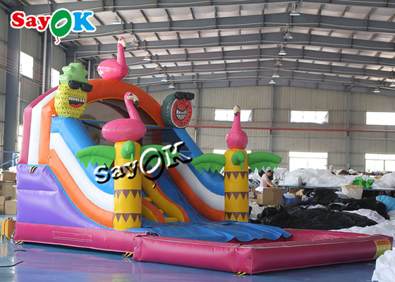 Glisseur gonflable commerciaux gonflable coloré PVC bâtoir gonflable glisseur avec ensemble de piscine
