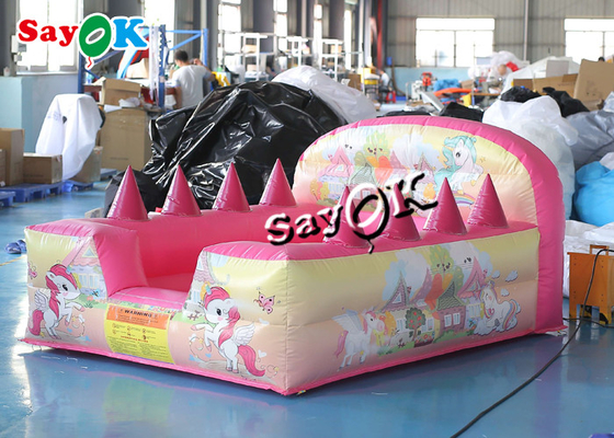 Rose d'Unicorn Theme Backyard Inflatable Ball Pit Pool With Air Jugglers 2.4m 7ft