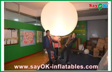 décoration gonflable d'éclairage de diamètre de 2m, boule blanche de support de LED avec le tissu en nylon pour la publicité