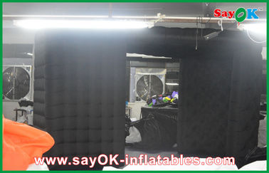 Tissu fort noir de location Photobooth, grande cabine gonflable de Quadrate Oxford de cabine gonflable de photo grand de photo